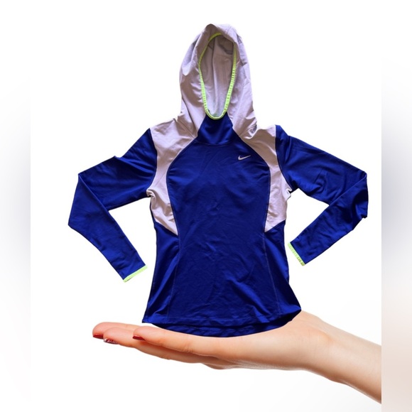 Nike Jacket Unisex Medium Blue Therma Flex Dri Fit Tracksuit Track Top Running - Picture 3 of 15